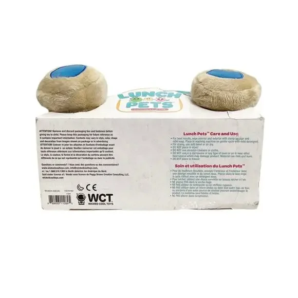 Lunch Pets Lunch Bag Snack Pouch Insulated Plush Blue Hungry Pup New - Picture 6 of 9